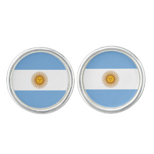 Argentinische Fahnenkuppel   Argentinien Manschettenknöpfe