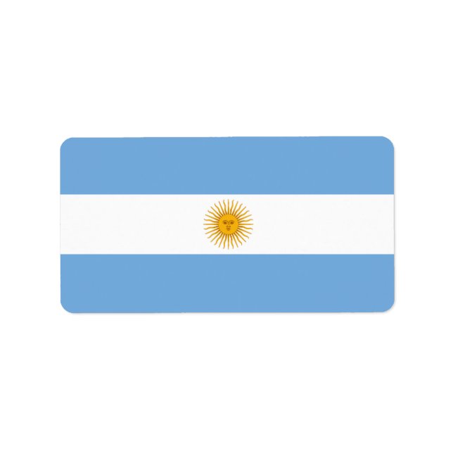 Argentinische Flagge Adressaufkleber (Vorne)
