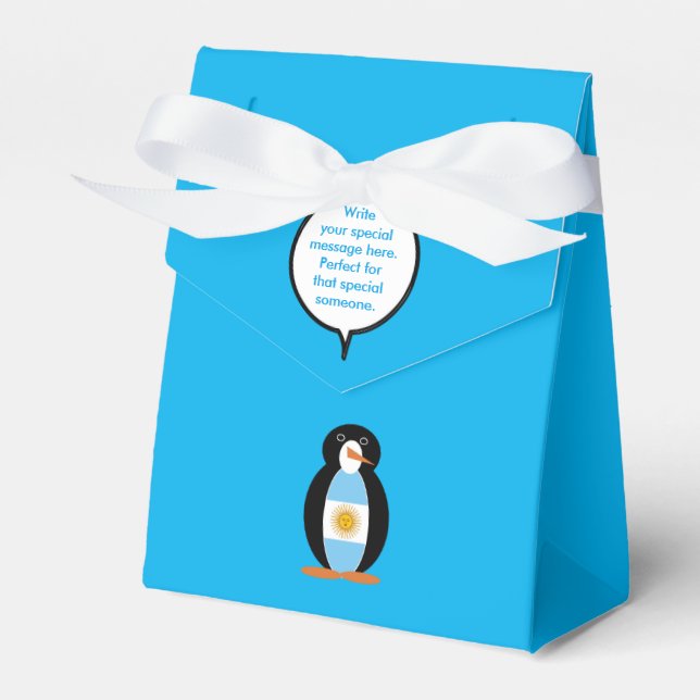 Argentinische Flagge als Gesprächspartnerin mit Fr Geschenkschachtel (Vorderseite)