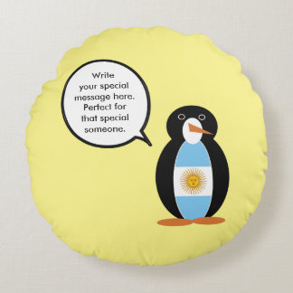Argentinische Flagge als Gesprächspartnerin mit Fr Rundes Kissen