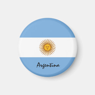 Argentinische Flagge & Argentinien - Reise-/Sportf Magnet