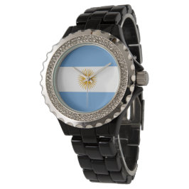 Argentinische Flagge Armbanduhr