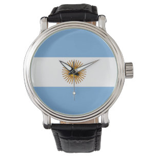 Argentinische Flagge Armbanduhr