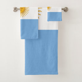 Argentinische Flagge Badhandtuch Set