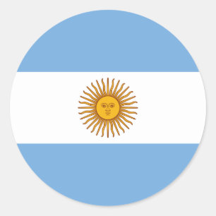 Argentinische Flagge - Bandera Argentinien Runder Aufkleber