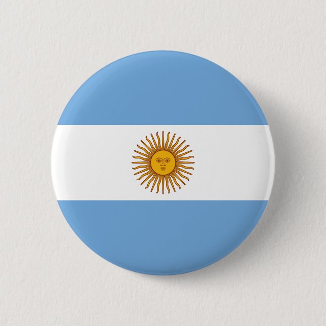 Argentinische Flagge Bandera De Argentina Button (Vorderseite)