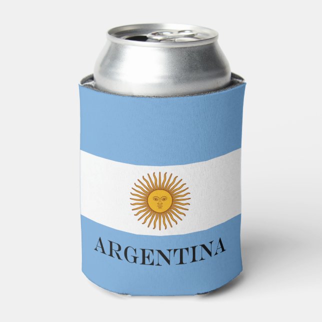 Argentinische Flagge Bandera De Argentina Dosenkühler (Kanne Vorderseite)