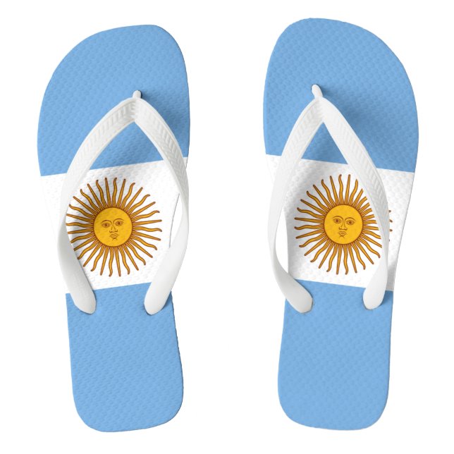 Argentinische Flagge Bandera De Argentina Flip Flops (Fußbett)