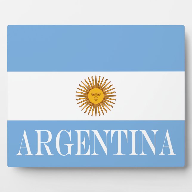 Argentinische Flagge Bandera De Argentina Fotoplatte (Vorderseite)