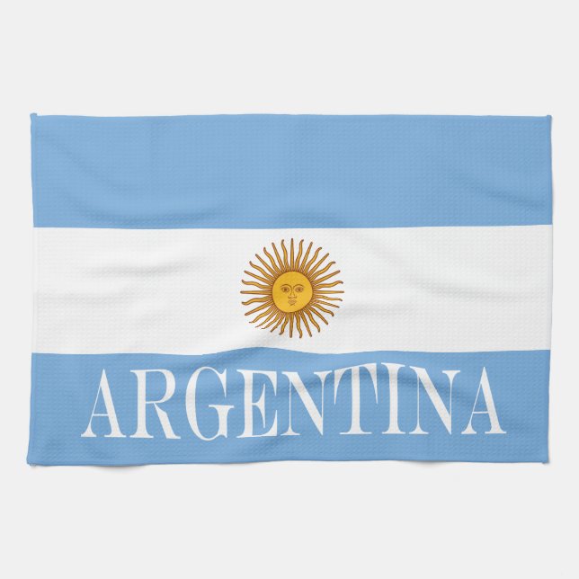 Argentinische Flagge Bandera De Argentina Handtuch (Horizontal)