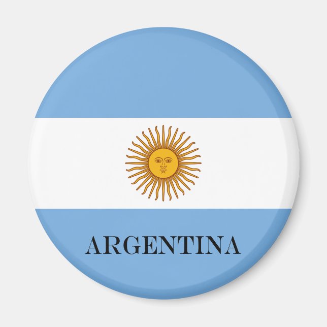 Argentinische Flagge Bandera De Argentina Magnet (Vorne)