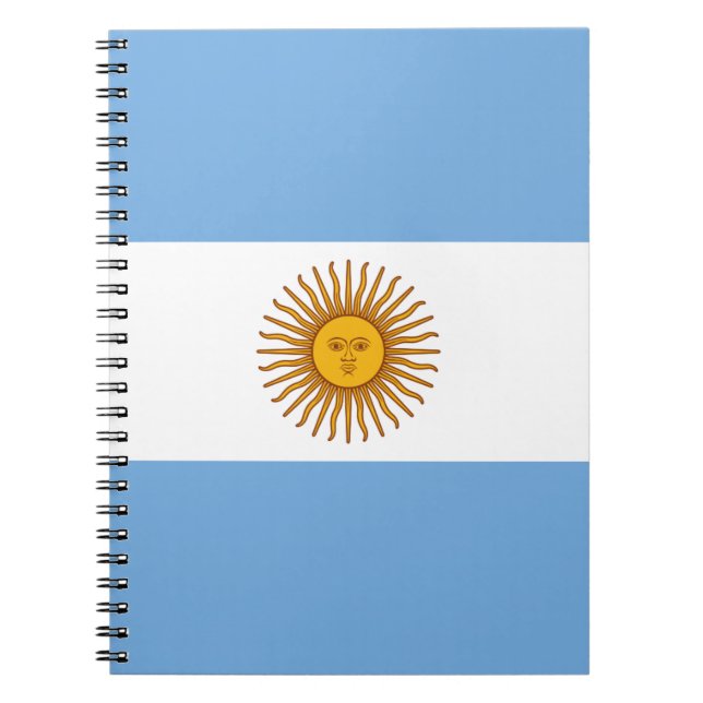 Argentinische Flagge Bandera De Argentina Notizblock (Vorderseite)