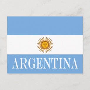 Argentinische Flagge Bandera De Argentina Postkarte