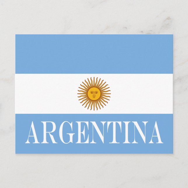 Argentinische Flagge Bandera De Argentina Postkarte (Vorderseite)