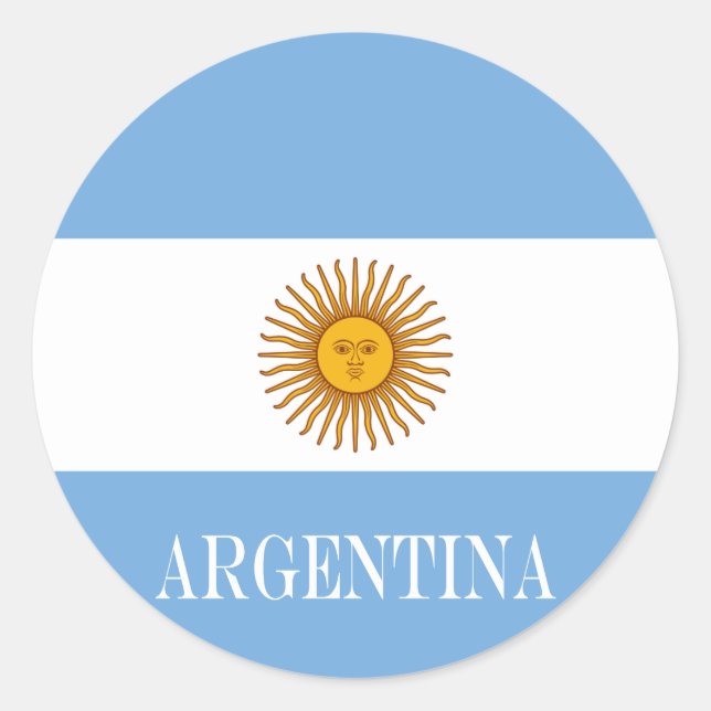 Argentinische Flagge Bandera De Argentina Runder Aufkleber (Vorderseite)