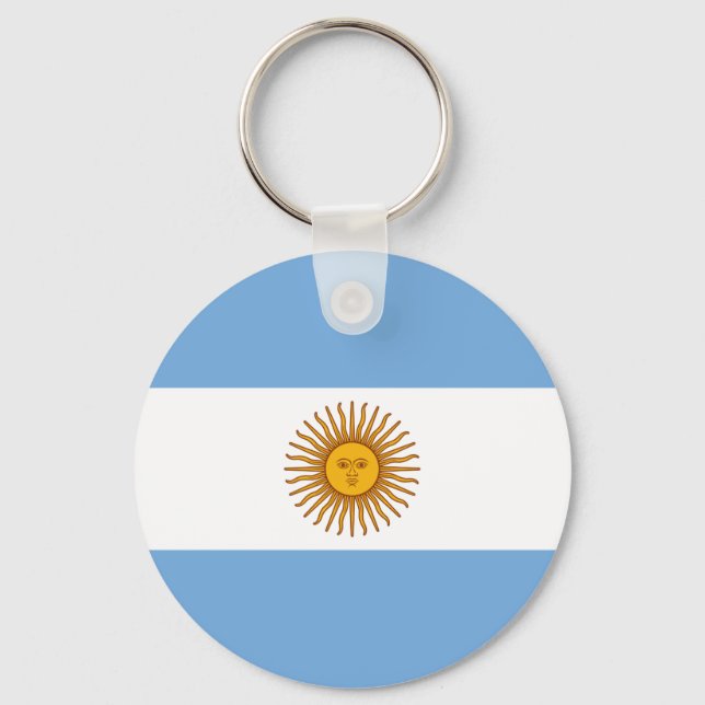 Argentinische Flagge Bandera De Argentina Schlüsselanhänger (Vorderseite)