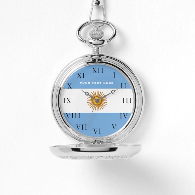 Argentinische Flagge Buenos Aires Argentinier Armbanduhr (Vorderseite)