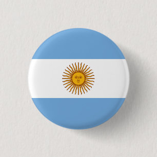 argentinische Flagge Button