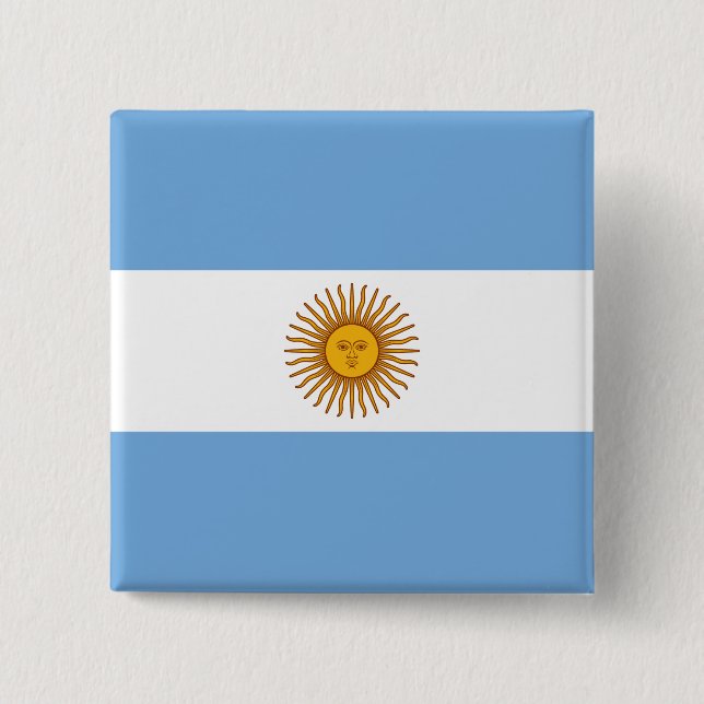 argentinische Flagge Button (Vorderseite)