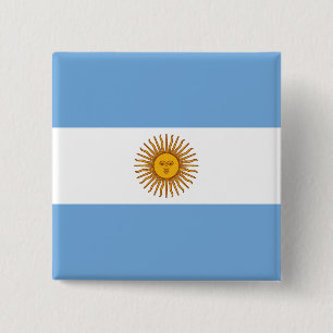 argentinische Flagge Button