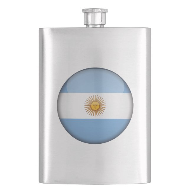 Argentinische Flagge Flachmann (Vorderseite)