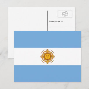Argentinische Flagge, Flagge Argentiniens Postkarte