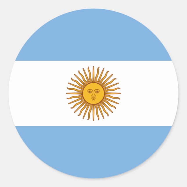 Argentinische Flagge, Flagge Argentiniens Runder Aufkleber (Vorderseite)