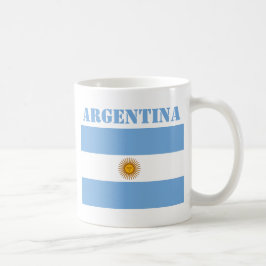 Argentinische Flagge Fußbälle Fußball Argentinisch Kaffeetasse