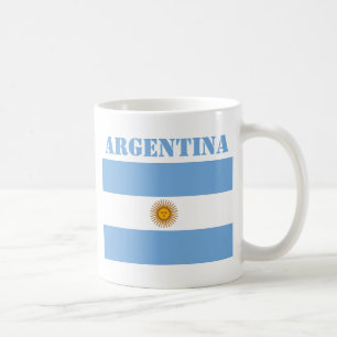 Argentinische Flagge Fußbälle Fußball Argentinisch Kaffeetasse
