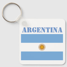 Argentinische Flagge Fußbälle Fußball Argentinisch Schlüsselanhänger