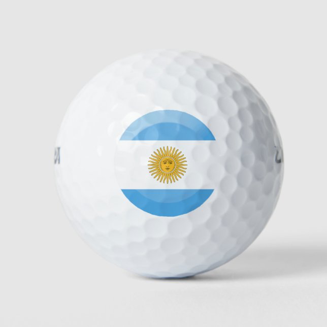 Argentinische Flagge Golfball (Vorderseite)