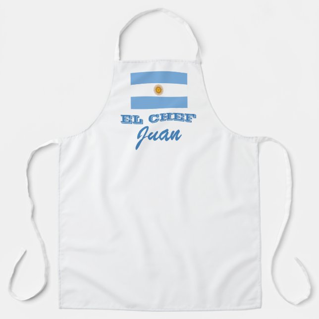 Argentinische Flagge GRILLEN Küche Schürze (Vorderseite)