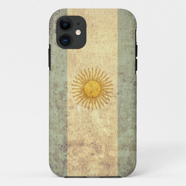 Argentinische Flagge - Grunge Case-Mate iPhone Hülle (Rückseite)