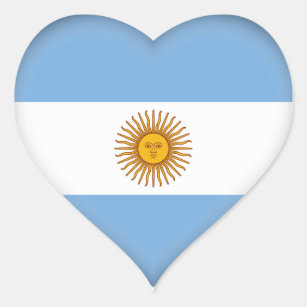 Argentinische Flagge Herz-Aufkleber