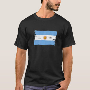 Argentinische Flagge im Vintagen Pinselstil T-Shirt