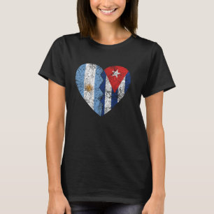 Argentinische Flagge in Kuba Herz Argentinien Flag T-Shirt