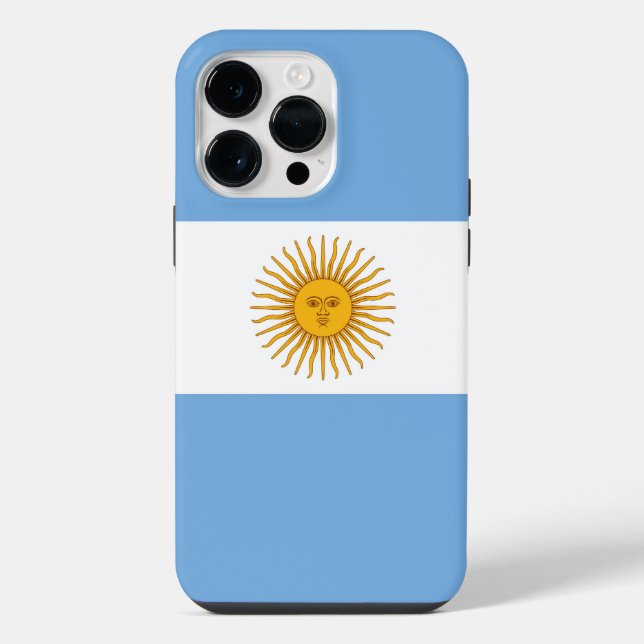 Argentinische Flagge iPhone Hülle (Rückseite)