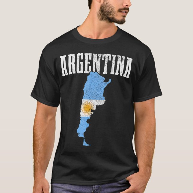 Argentinische Flagge Karte Argentiniens Prix T-Shirt (Vorderseite)