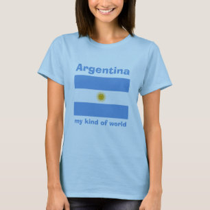 Argentinische Flagge + Karte + Text-T - Shirt