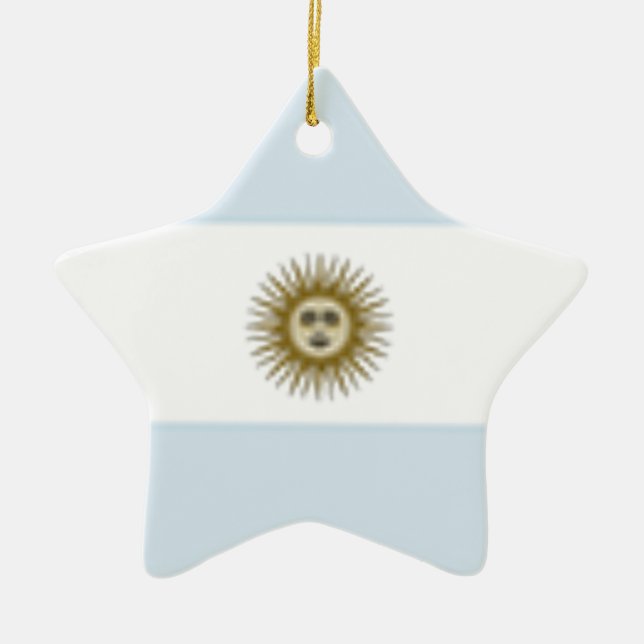 Argentinische Flagge Keramik Ornament (Vorne)