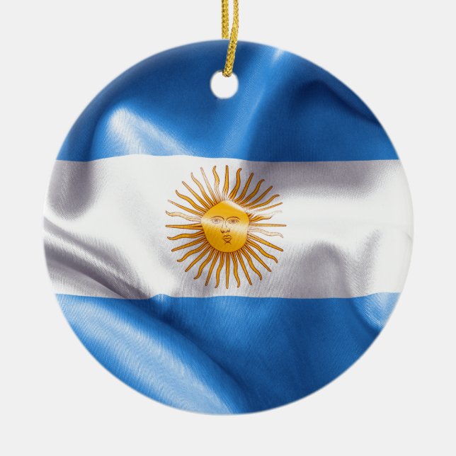 Argentinische Flagge Keramik Ornament (Vorne)