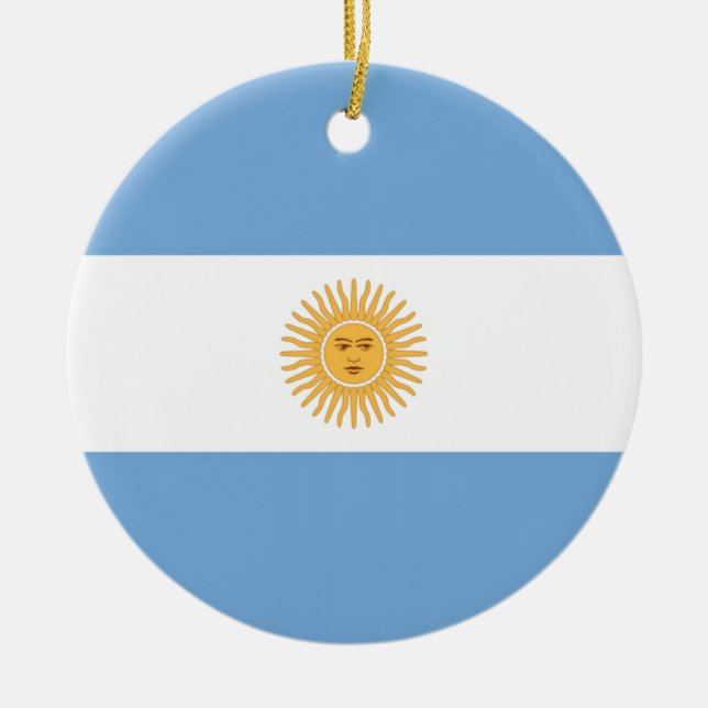 Argentinische Flagge Keramikornament (Vorne)