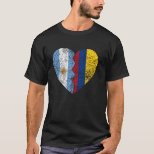 Argentinische Flagge Kolumbiens Herz Argentiniens T-Shirt