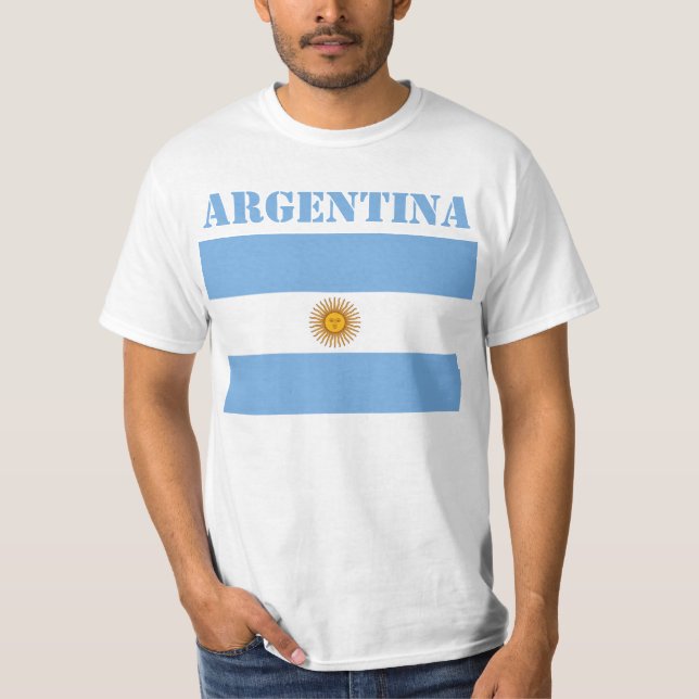 Argentinische Flagge Meisterschaft Fußball Fußball T-Shirt (Vorderseite)