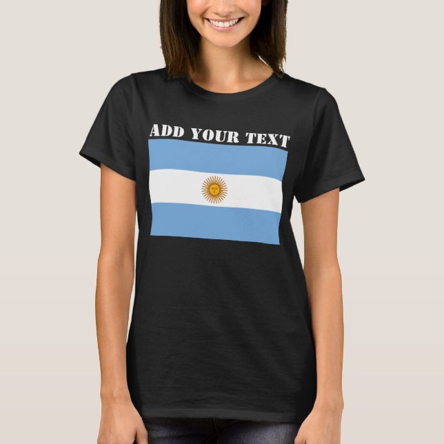 Argentinische Flagge Meisterschaft Fußball Fußball T-Shirt (Vorderseite)
