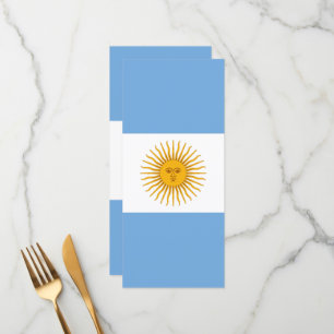 Argentinische Flagge Menükarte