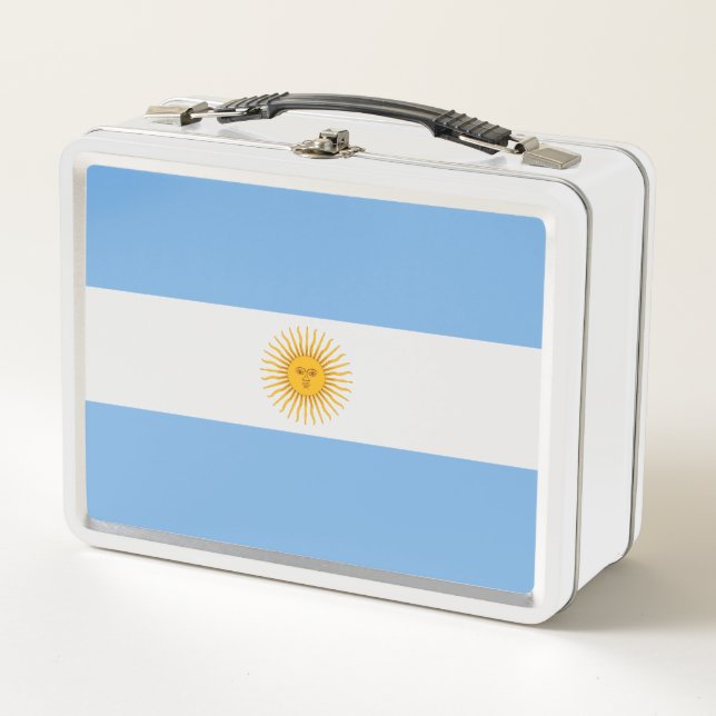 Argentinische Flagge Metall Brotdose (Vorderseite)