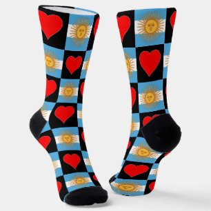 Argentinische Flagge Muster argentinisches Muster Socken