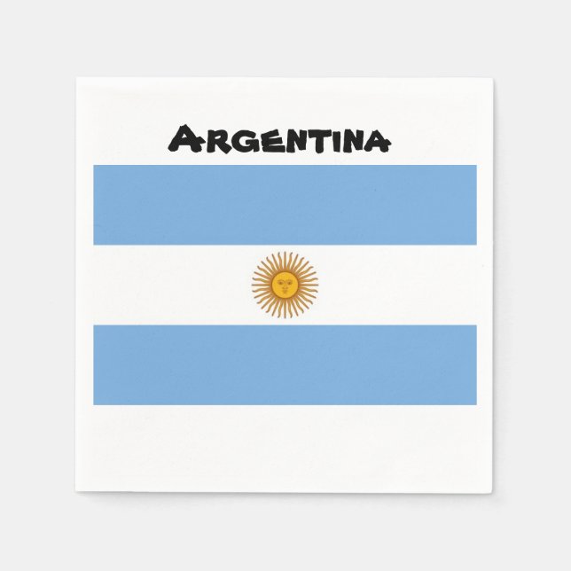 Argentinische Flagge Napkins Serviette (Vorderseite)