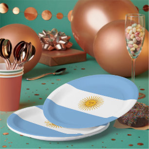 Argentinische Flagge Pappteller